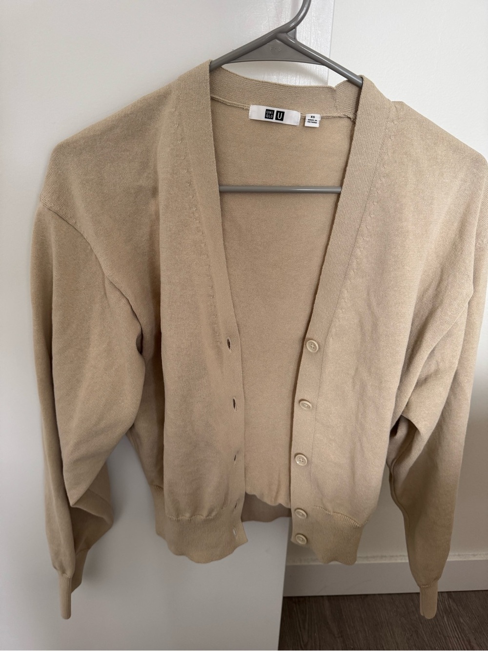 Uniqlo U Oversize Neutral Beige Knit Cardigan